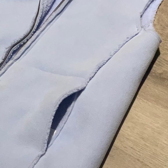 RENA ROWAN Size Medium Powder Blue Zippered Vest - Picture 3 of 5
